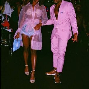 One of a kind Maje Pink Organza Semi-sheer Shirt
Small Night Out Dress